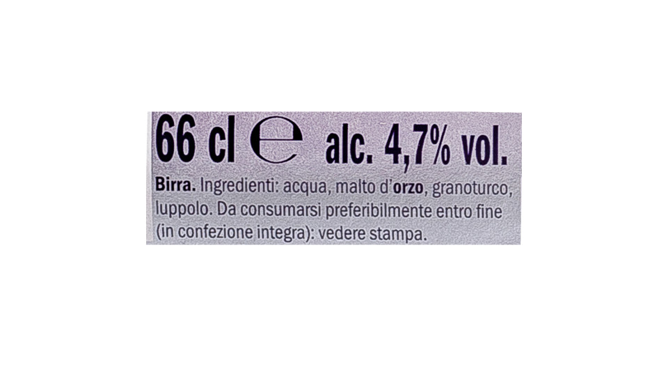 Birra 4,7% Vol.