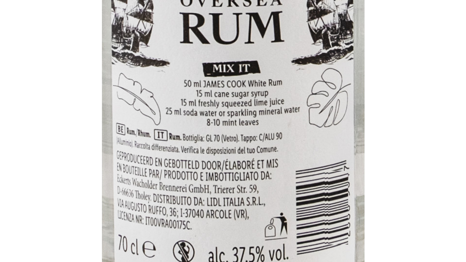 Rum Bianco 37,5% Vol.