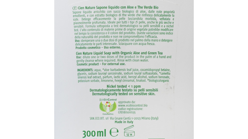 Sapone Liquido Bio Aloe