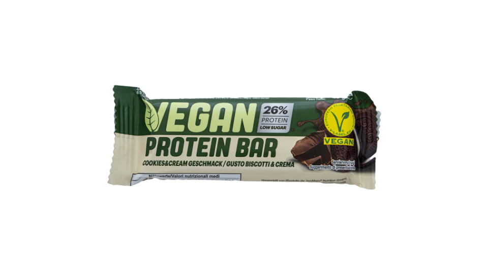 Barretta Proteica Vegana 26% Proteine Biscotti & Crema