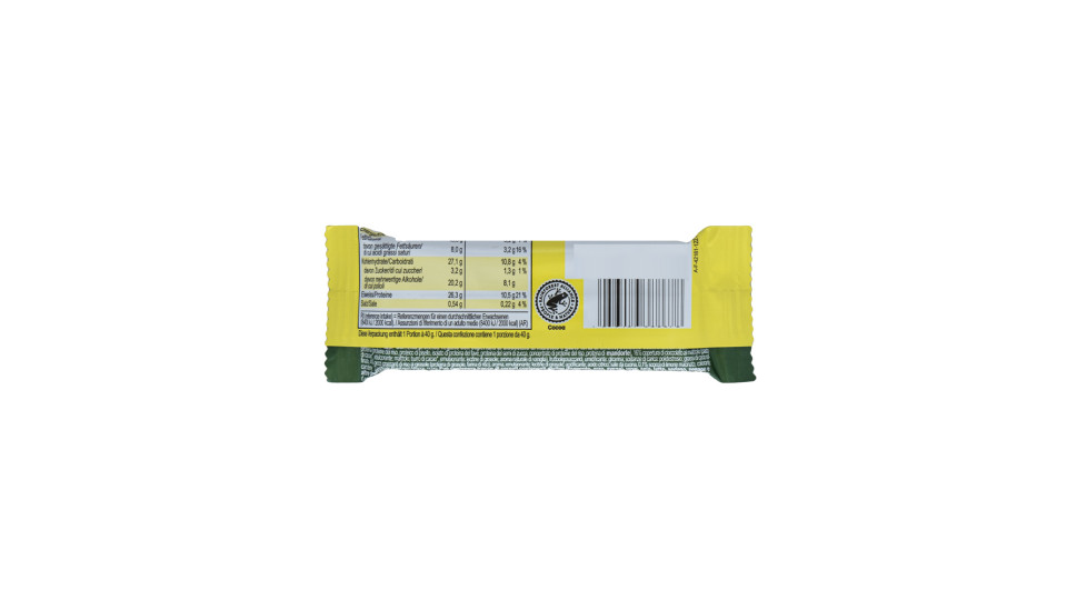Barretta Proteica Vegana 26% Proteine Torta al Limone