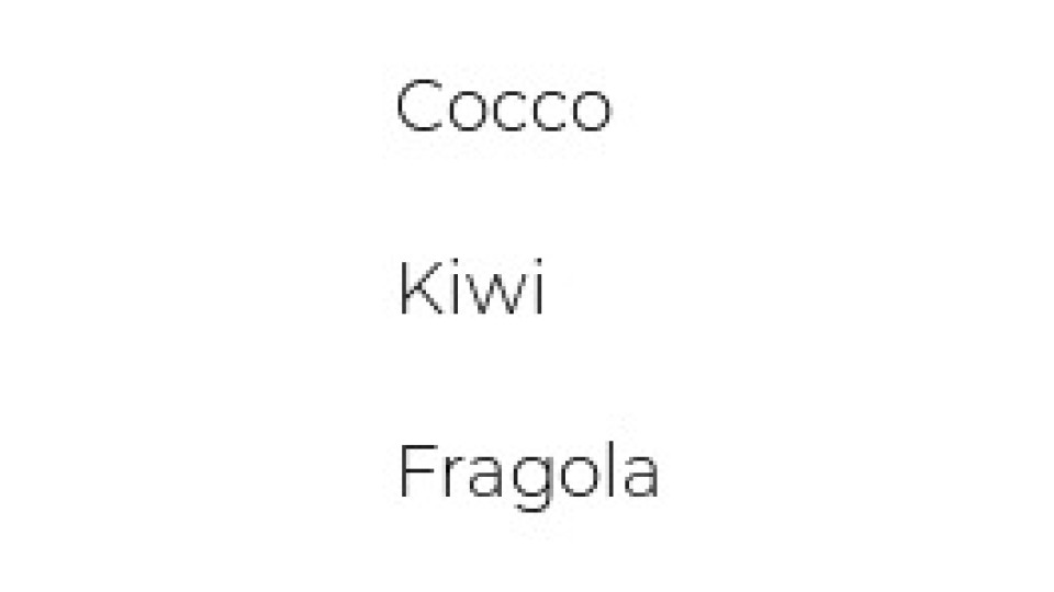 Cocco Kiwi e Fragole