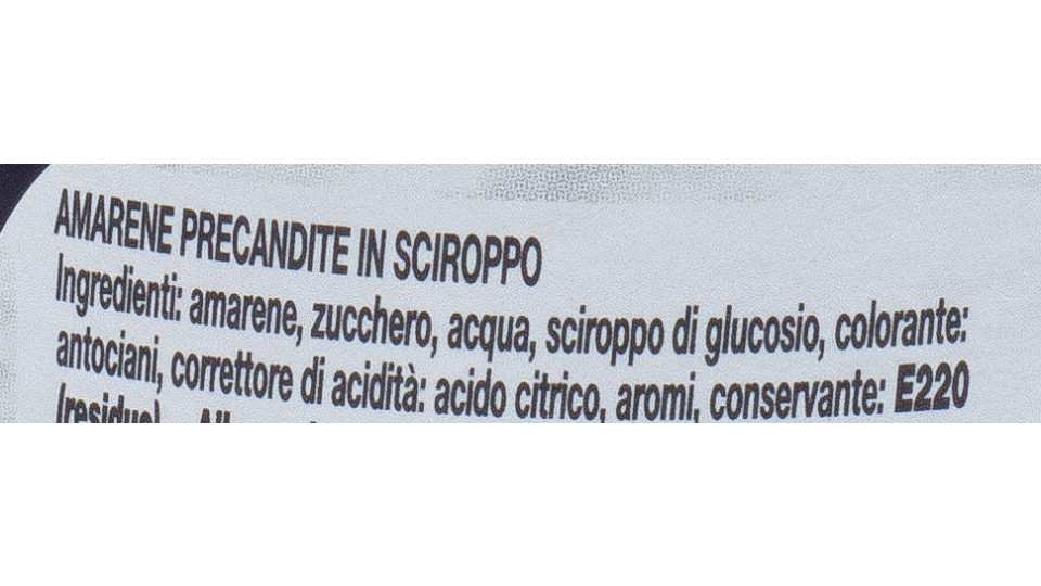 Amarene Candite Sciroppo