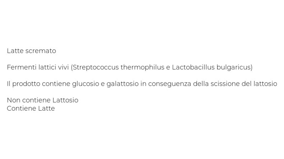 Yogurt Greco senza Lattosio* Bianco 0% Grassi