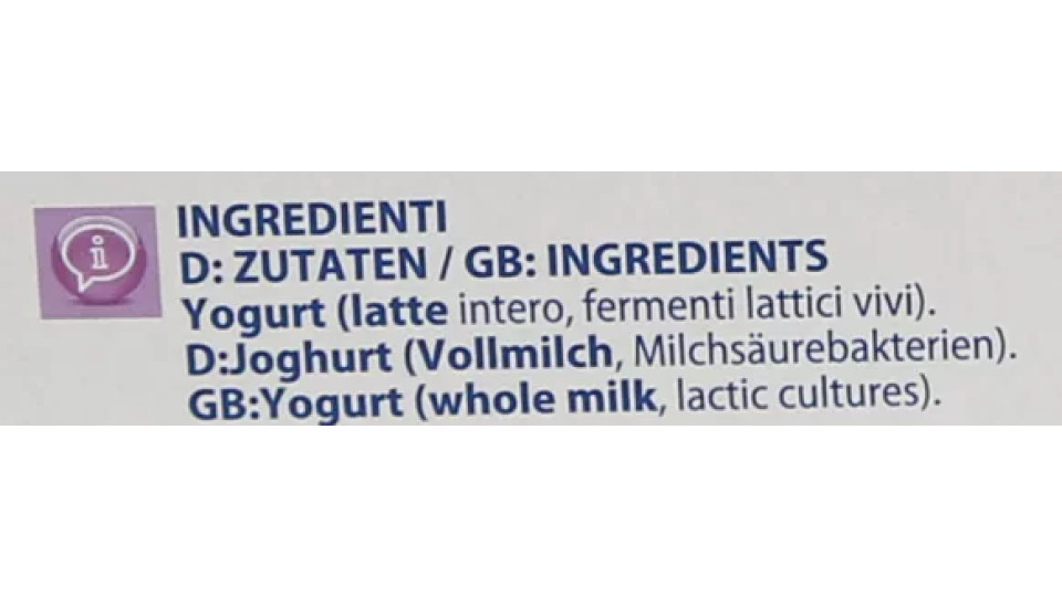 Yogurt senza Lattosio