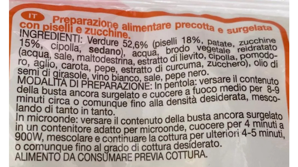 Cremosa Piselli Zucchine