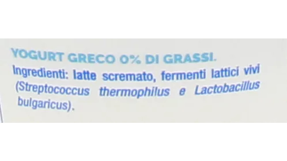 Yogurt Greco Magro 0%