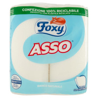 Asso Asciugatutto 2 Veli Bianco Naturale 2 Maxi Rotoli