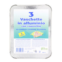 Vaschetta Alluminio con Coperchio 4 Porzioni