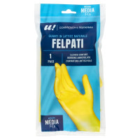 Guanti Felpati in Lattice Naturale  Misura Media U! Confronta e Risparmia