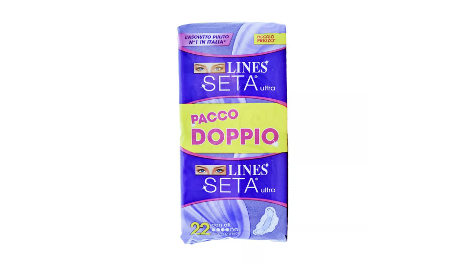 Lines, Seta Ultra assorbenti con ali ripiegati