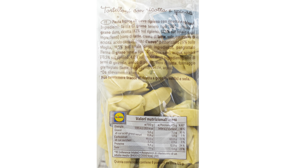 Tortelloni Ricotta e Spinaci