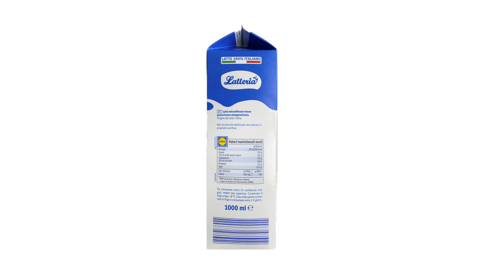 Latte Intero 100% Italiano Microfiltrato