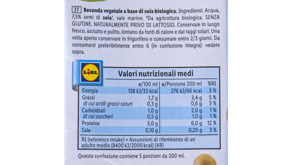 Bevanda di Soia Bio
