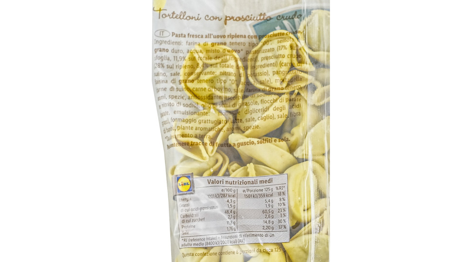 Tortelloni al Prosciutto Crudo