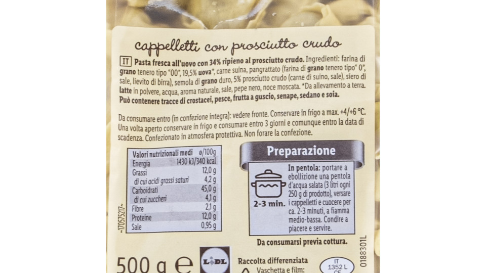 Cappelletti al Prosciutto Crudo