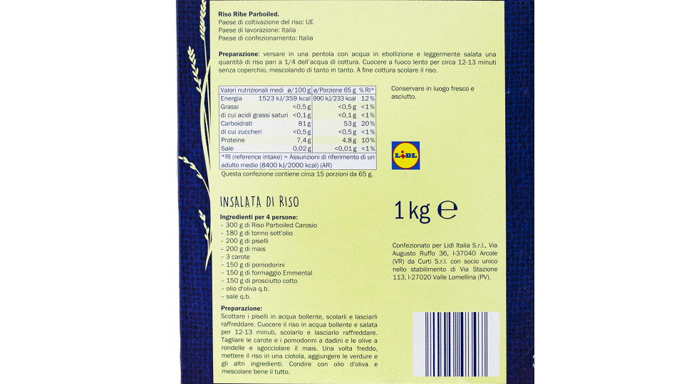 Riso Ribe Parboiled