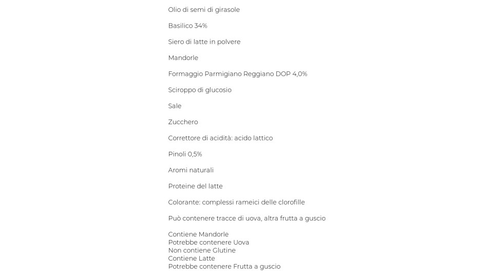 Granpesto alla Genovese senza Aglio