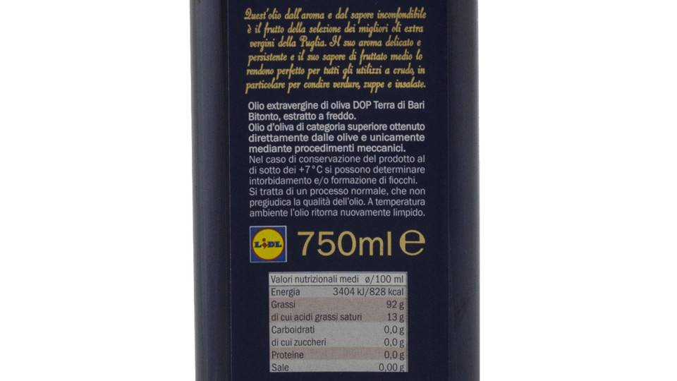 Olio Extra Vergine d'Oliva Dop Terra di Bari-bitonto