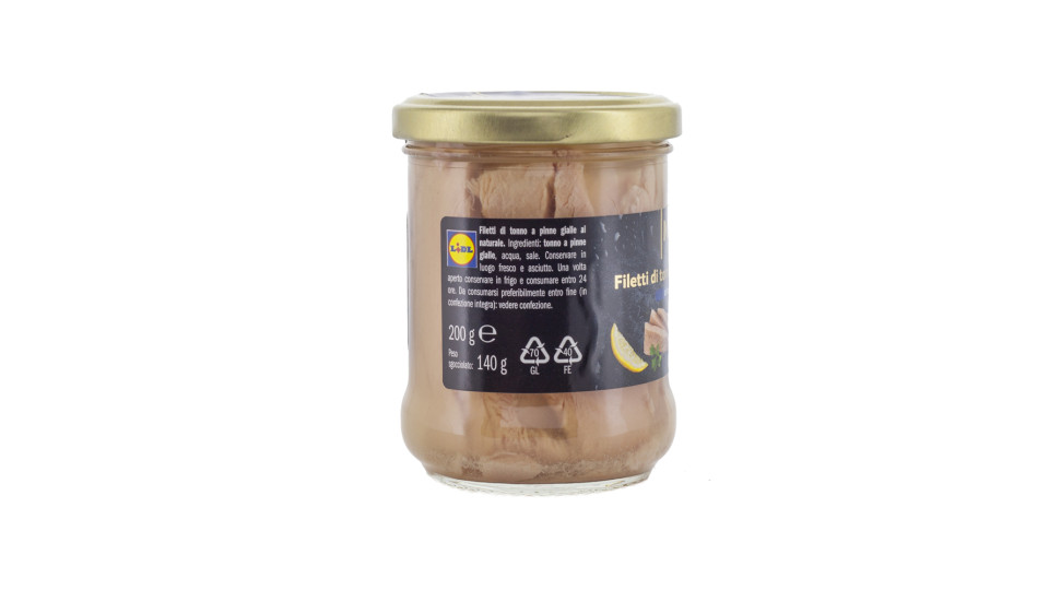 Filetti Tonno al Naturale Pinne Gialle