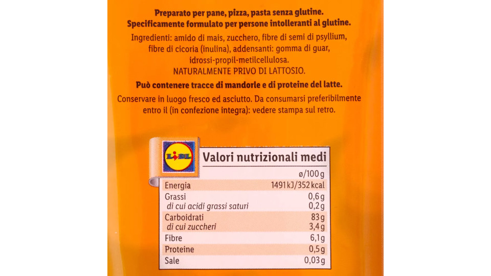 Preparato di Farine per Pane, Pizza e Dolci