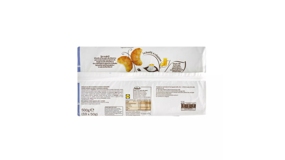 Croissant al Cacao 25% di Farcitura