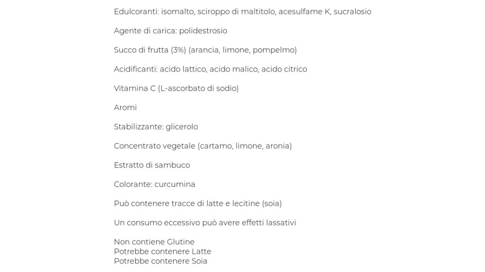 Frutta C, Caramelle senza Zucchero