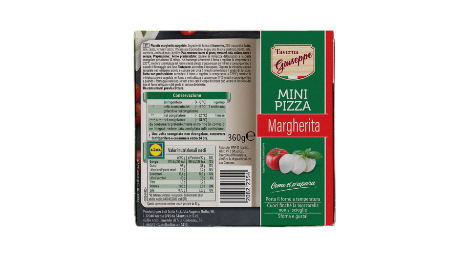 Mini Pizza Margherita con Olio d'Oliva