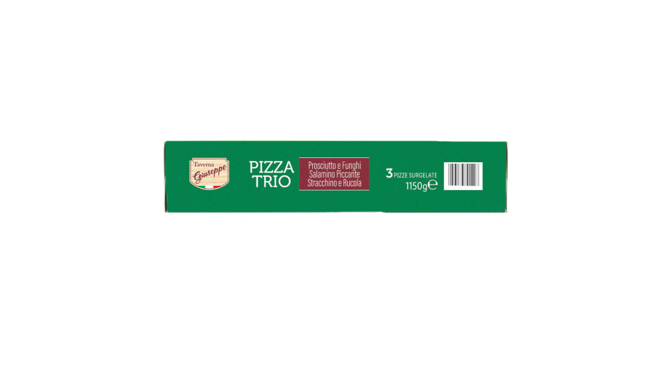 Pizza Trio Stracchino-rucola, Salamino Piccante, Tonno-cipolla