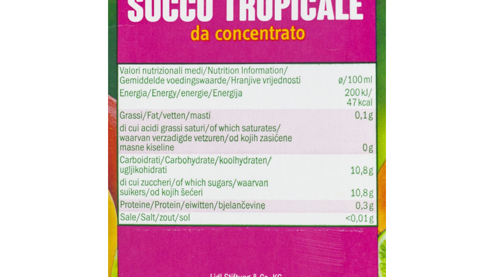 Succo Tropicale 100% Frutta