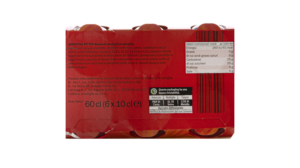 Aperitivo Rosso Analcolico