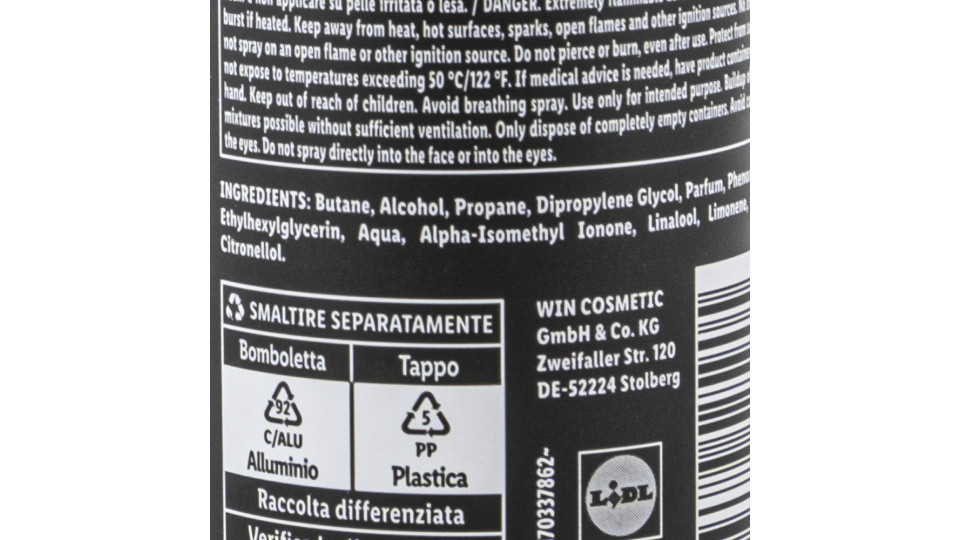 Deodorante Spray Uomo Aqua