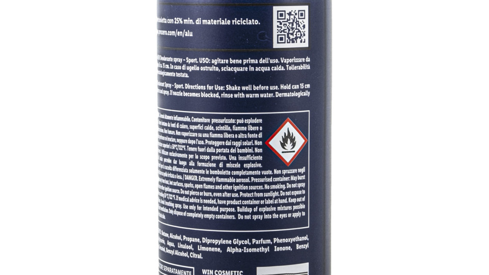 Deodorante Spray Uomo Sport