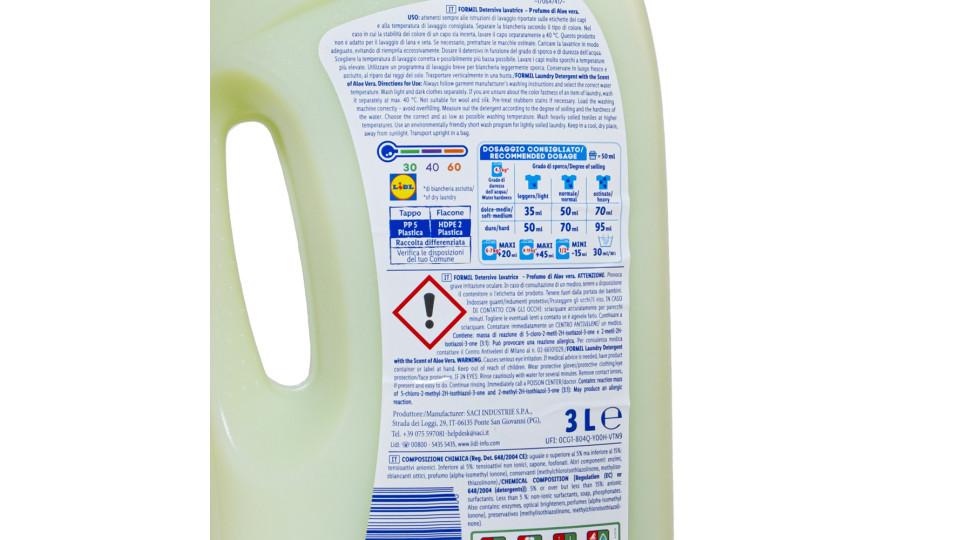 Detersivo Liquido Aloe
