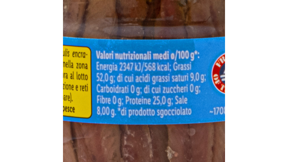 Filetti di Acciughe Cilene in Olio d'Oliva