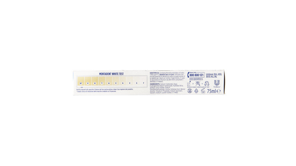 Mentadent dentifricio white system