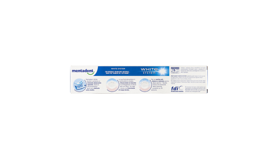 Mentadent dentifricio white system