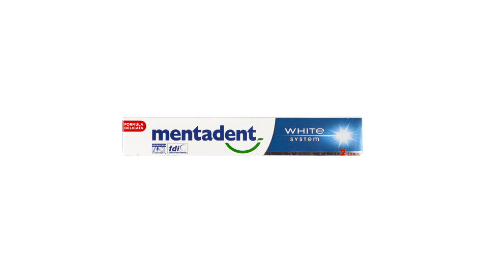 Mentadent dentifricio white system