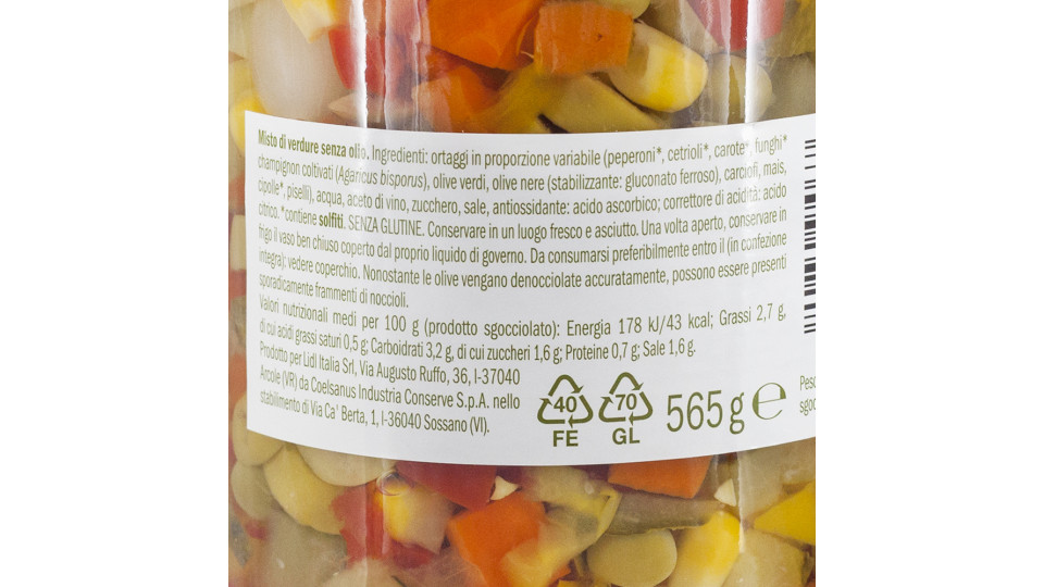 Mix di Verdure per Riso senza Olio