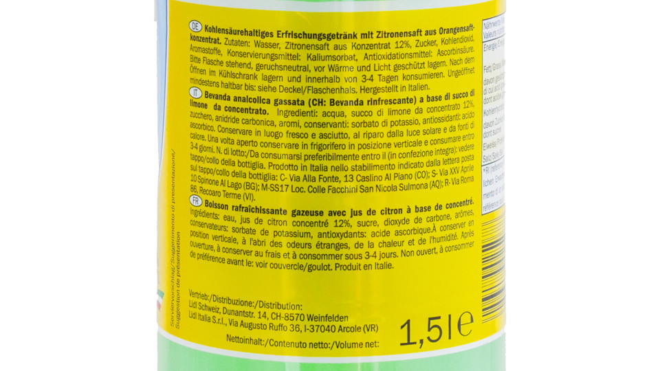 Limonata con Limoni Italiani