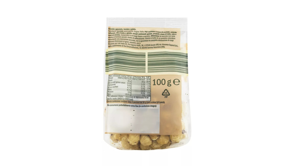 Nocciole Sgusciate, Tostate, Pelate