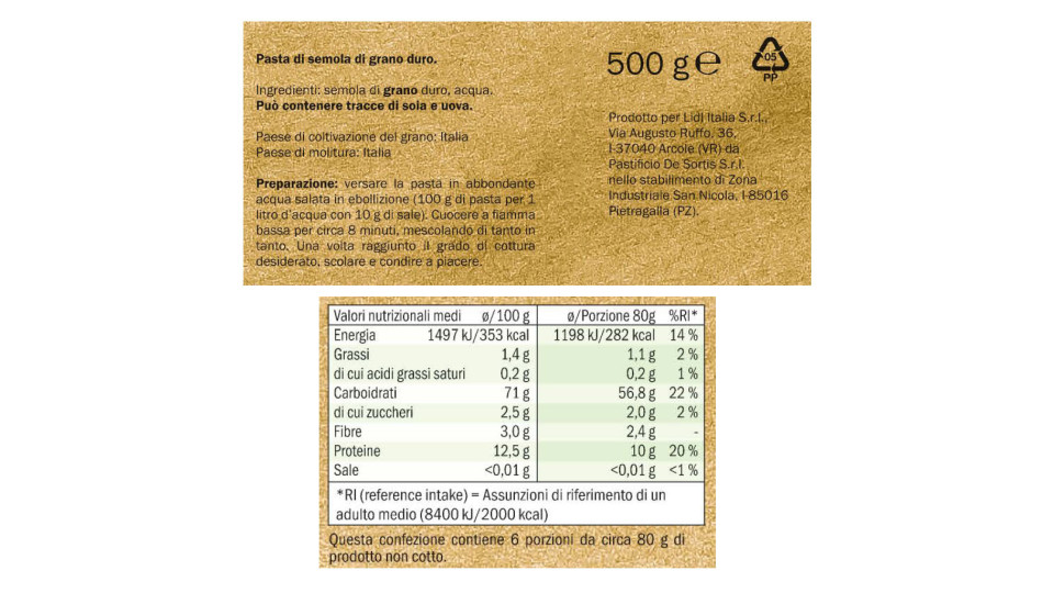 Penne Rigate 100% Italiane Trafilate al Bronzo