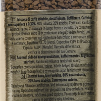 Caffè Solubile Decaffeinato Certificato Utz