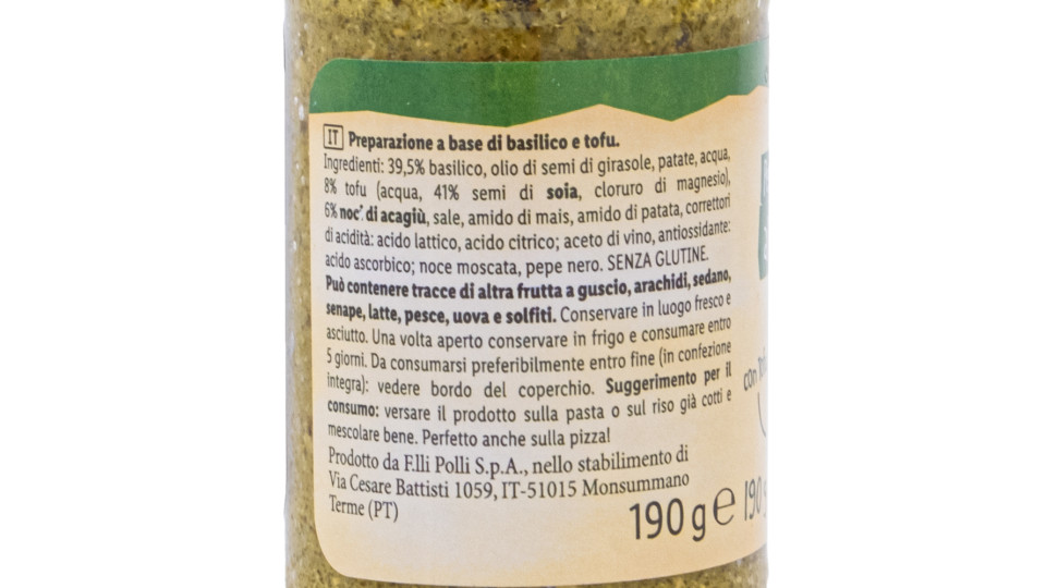 Pesto Vegano al Basilico con Tofu
