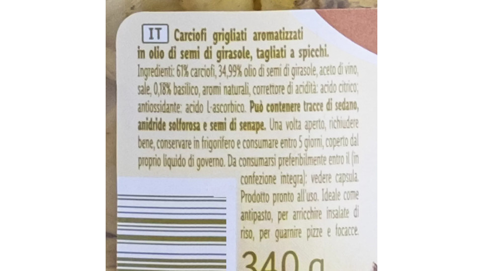 Carciofi a Spicchi Grigliati