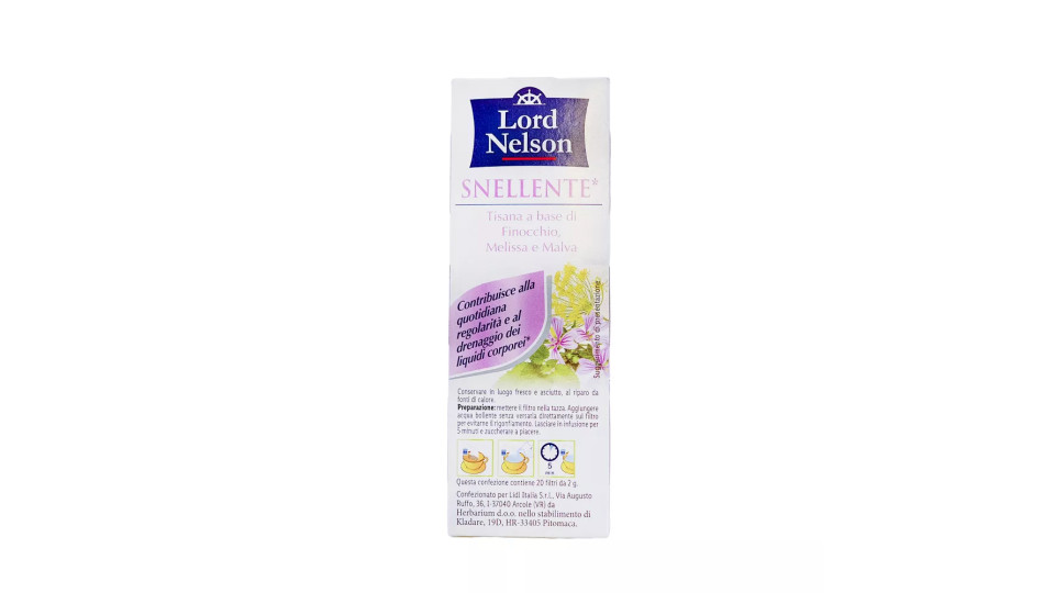 Tisana Snellente con Finocchio Melissa e Malva
