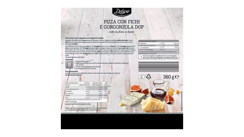 Pizza con Fichi e Gorgonzola Dop