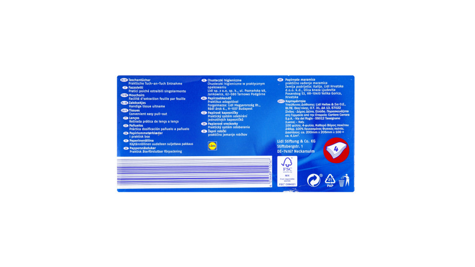 Fazzoletti Box 4 Veli