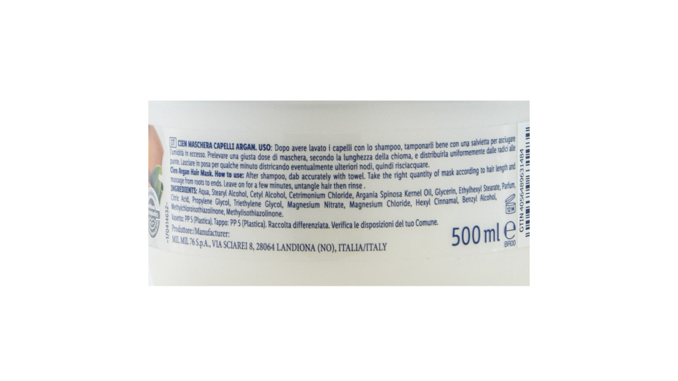 Maschera per Capelli Argan