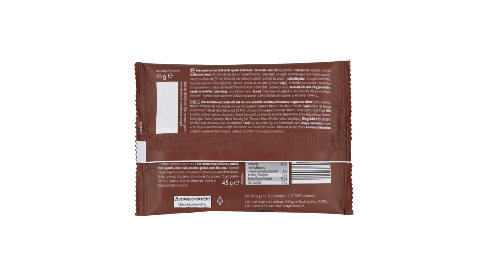 Biscotto Proteico al Cacao e Cioccolato